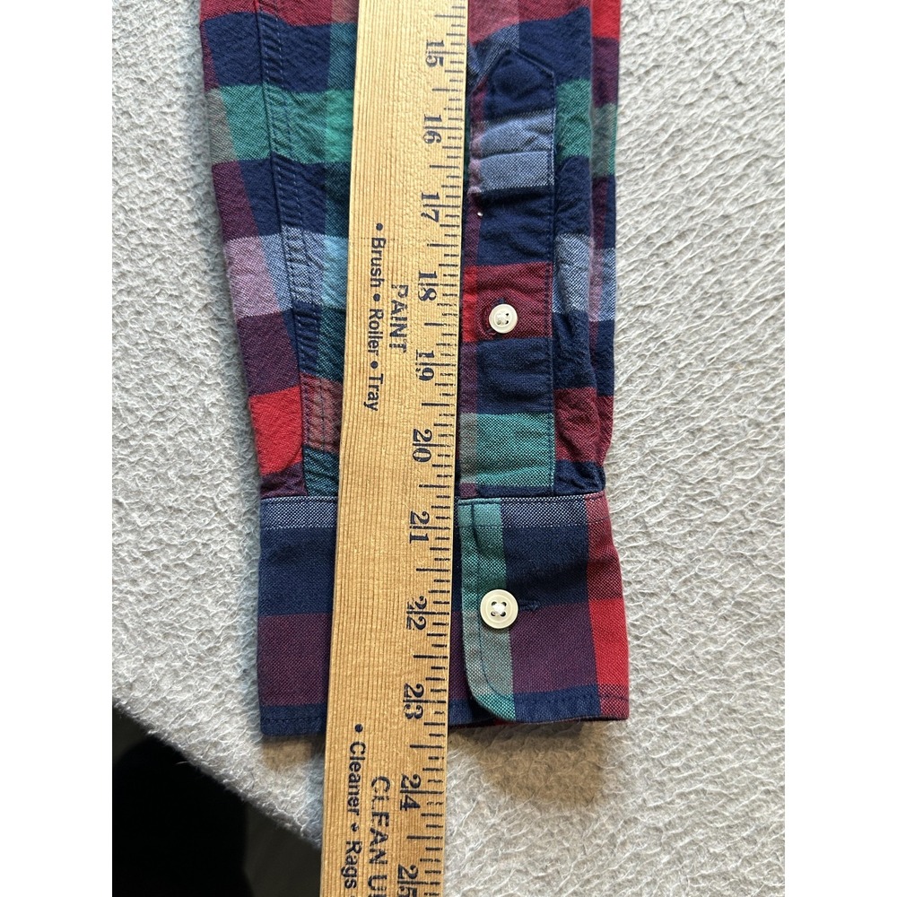 Old Navy Shirt Mens Medium Long Sleeve Plaid Slim Fit Oxford Button Down - Picture 13 of 14